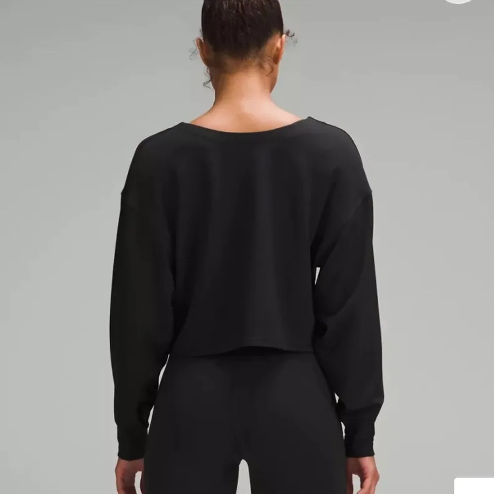 NWT New LULULEMON Front-to-Back Twist-Knot Pullover Reversible Open Back Black 8